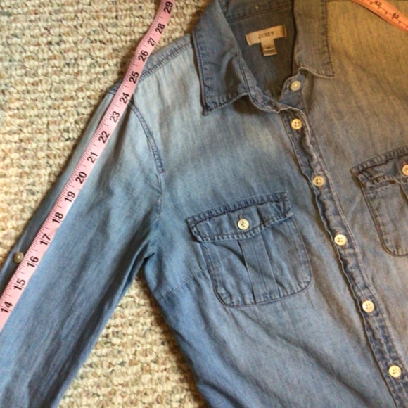 J Crew 100% Cotton Denim Shirt * EUC* XS/S - Picture 6 of 8